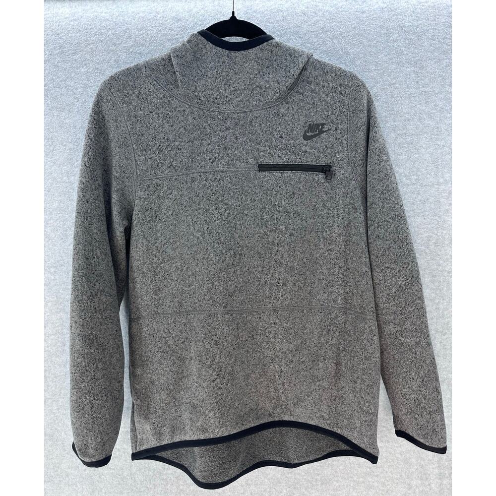 Nike Women's sz M Summit Hoodie Fleece Grey Comfort Athleisure Zipper Pocket